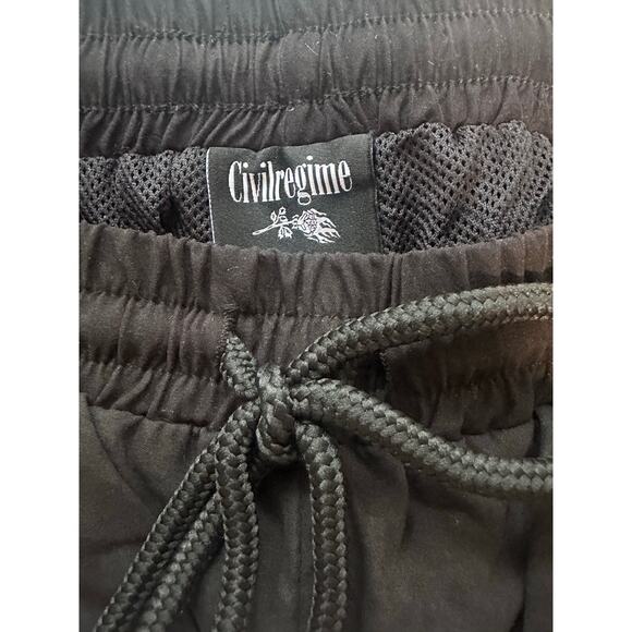 New Civil regime PacSun Men's Black Duality Suede Shorts Size Medium - Picture 4 of 4